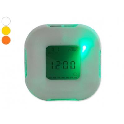 Petit réveil digital lumineux blanc insolite fun horloge matin