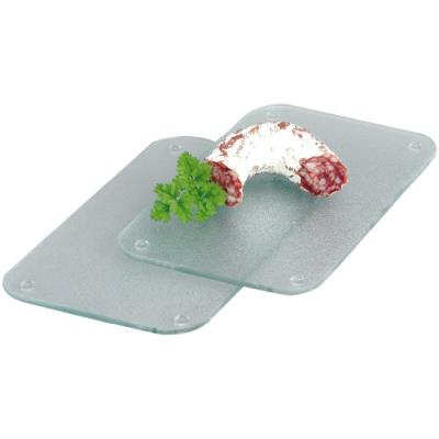 Zeller 26204 set de 2 planches à découper en verre, 25 x 15 x 0,5 cm