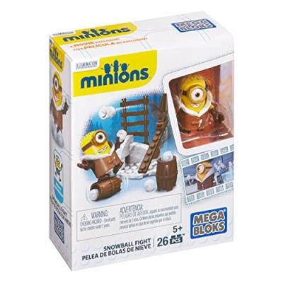 Mega bloks - cnf48 - les minions - bataille de boules de neiges - 26 pièces