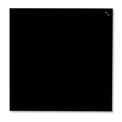 Franken glas-magnettafel, (b)450 x (h)450 mm, schwarz magnetisch, beschriftbar, rahmenlos, oberflche: glas 2-fach nutzen: magne