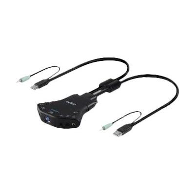 Belkin Secure Flip KM Switch - keyboard/mouse/audio switch - 2 poorten - desktop