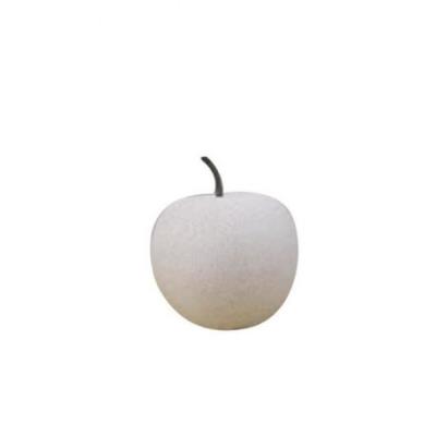Pomme en résine 16 cm gris clair