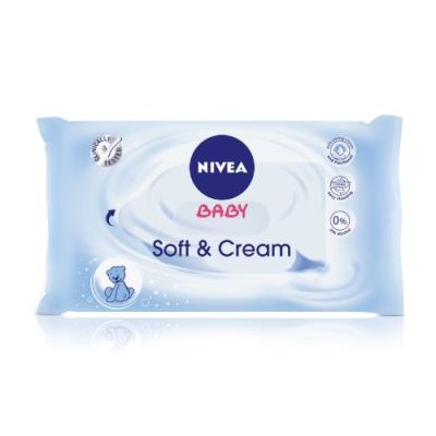Nivea baby soft & cream 63 lingettes - lot de 12