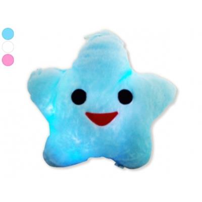 Coussin étoile éclairage LEDs bleu lumineux lumiere deco LED