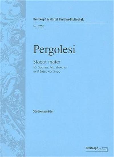 Pergolese Stabat Mater Soprano, Alto Et Bc