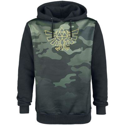 The Legend of Zelda Sweatshirt Blackwoods Camo Men's Hoodie Black-2XL