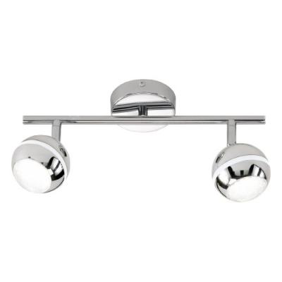 TRIO LEUCHTEN 828210206 RAIL EN PLASTIQUE À 2 SPOTS LED AVEC 2 LED 4,2 W CHROMÉ Ø 33 CM