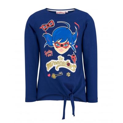 Miraculous LadyBug Tee shirt fille manches longues - Bleu - 4 ans
