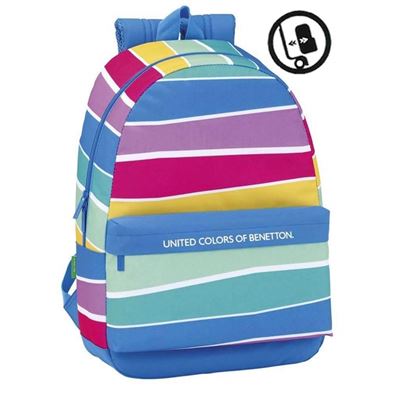 Benetton 2018 Sac à dos loisir, 46 cm, 19 liters, Multicolore (Multicolor)