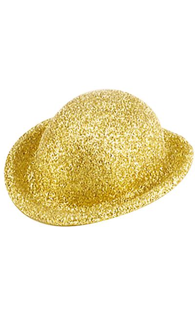 Chapeau Melon Paillette Or