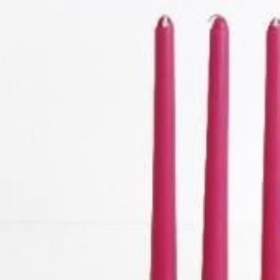 Bougies Flambeaux X4 Rose 30 Cm Pbtr
