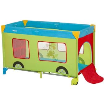 Hauck lit parapluie dream n play go plus jungle fun, rouge et turqoise - 1