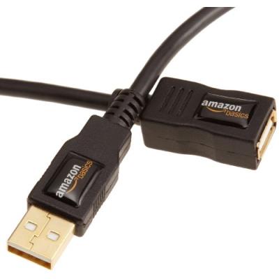 AmazonBasics Rallonge Câble USB 2.0 mâle A vers femelle 3 m