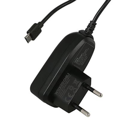 Wicked Chili Chargeur adaptateur Pour TomTom Start 20/Start 25/GO LIVE 820/GoLive 825/VIA 110/VIA 120/VIA 125 1000 mAh Noir (Import Allemagne)