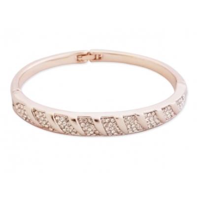 Bracelet doré aux strass argentés bijou fantaisie pas cher