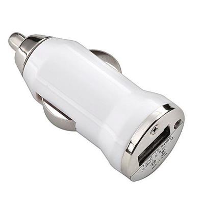 Mini bouchon chargeur allume cigare USB blanc