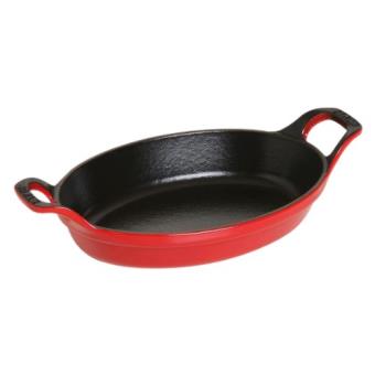 Plat En Fonte STAUB Ovale - 28cm - 1.6L - Noir Mat - Empilable