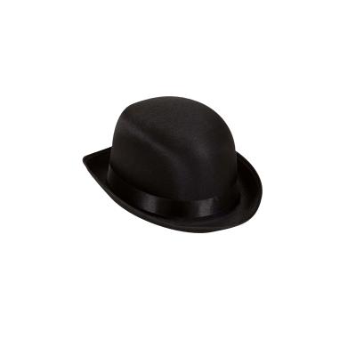 Chapeau Melon Satin Noir Luxe