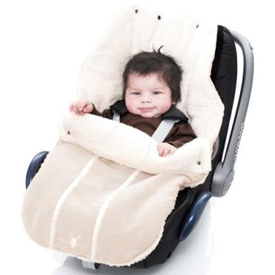 Wallaboo chancelière original - daim microfibre - accessoire poussette, couffin ou nacelle - 0 - 1 ans - ecru