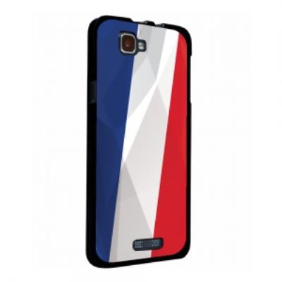 Coque rigide noire Drapeau France Wiko Rainbow