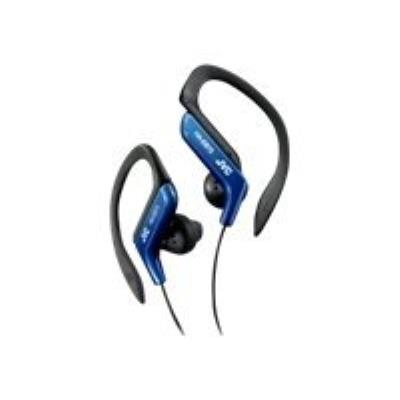 JVC HA-EB75-A - Koptelefoon - bevestiging over het oor - met bekabeling - blauw