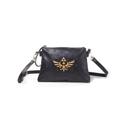 ZELDA - AOP With Gold Print Hyru Logo Ladies Shoulderbag