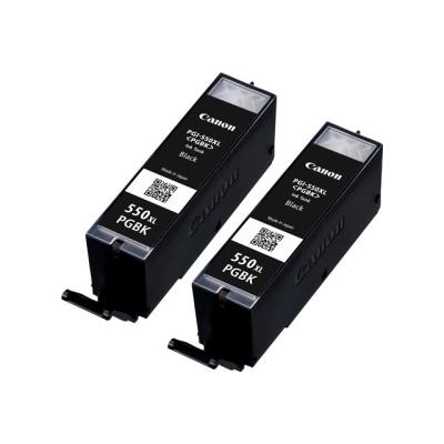 Canon PGI-550PGBK XL Twin pack - 2 - hoog rendement - zwart - origineel - inkttank