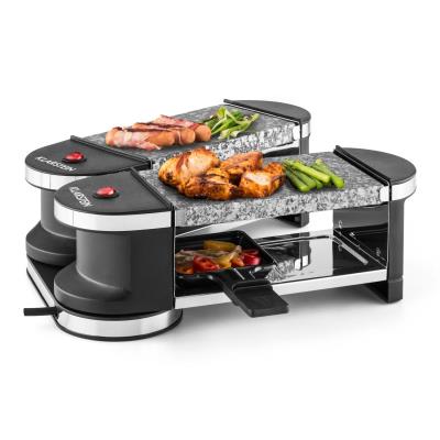 Klarstein Tenderloin Minigrill- raclette 600W 360° 2 plaques pierre