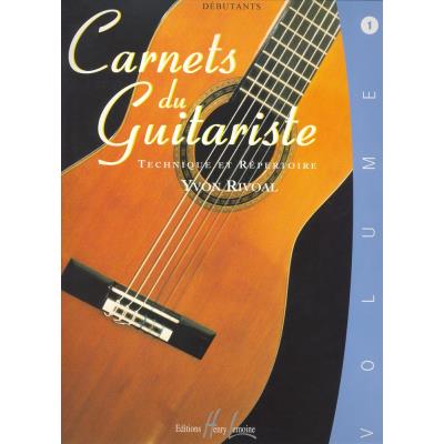 Méthodes et pédagogie LEMOINE RIVOAL YVON - CARNETS DU GUITARISTE VOL.1 Guitare acoustique