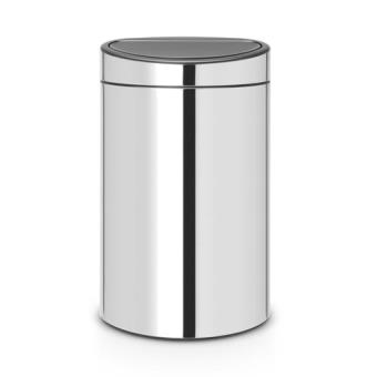 Poubelle Brabantia Touch Bin New Brilliant Steel 40 l Argent