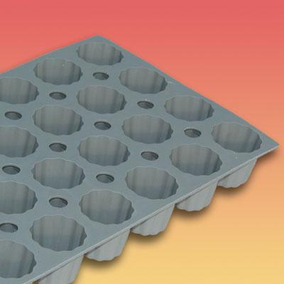 Elastomoule - moule en silicone - mini cannelé bordelais 300 x 176, soit 28 alvéoles