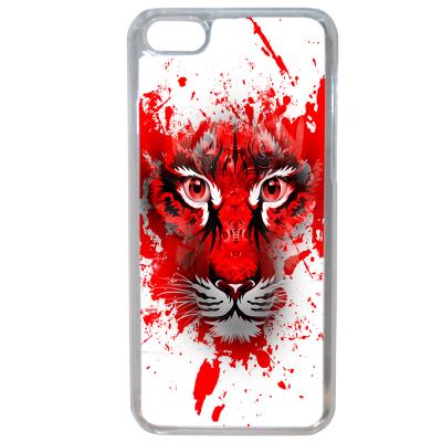 Coque Rigide Tête De Tigre Peinture Rouge Apple iPhone 7