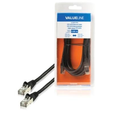 Câble réseau ftp cat6 à connecteur rj45 mâle vers rj45 mâle 3,00 m noir valueline