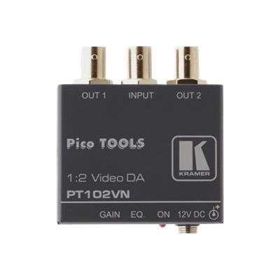 Kramer PicoTOOLS PT-102VN 1:2 Composite Video Distribution Amplifier - répartiteur video - 2 ports