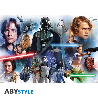 Star wars - poster groupe roulé filmé (98x68) abydco305