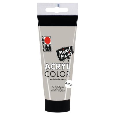 Marabu - Tube AcryColor Couleur Argent Scint - 100ml