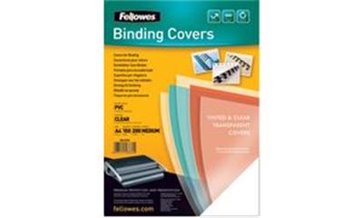 Fellowes - Couverture, A4, PVC, transparente, 0,20 mm contenu: 100 pièces -5376102