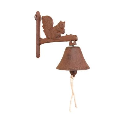 Cloche en fonte - Ecureuil - Décoration de jardin