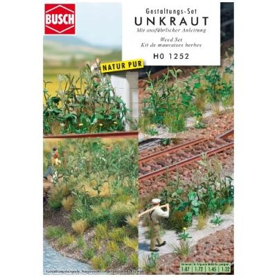 BUSCH ENVIRONNEMENT - BUE1252 - MODÉLISME FERROVIAIRE - MAUVAISES HERBES