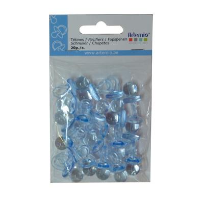 Tétines plastique bleu