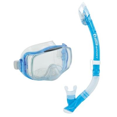 Tusa imrpex 3d dry masque et tuba de sport bleu bleu transparent