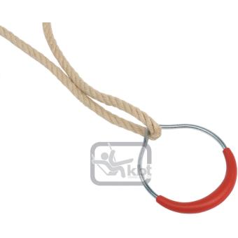 Anneaux de gymnastique en métal avec corde (lot de 2) cordes en