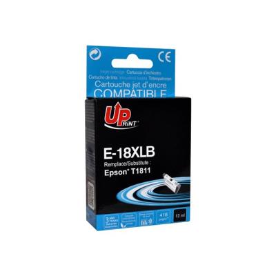 UPrint E-18XLB - zwart - gereviseerd - inktcartridge (alternatief voor: Epson T1811, Epson T1801)