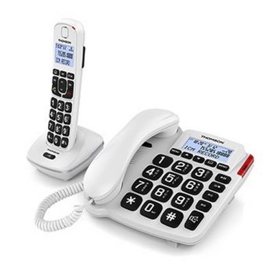 Thomson-dect and fixed line telephone comby, white