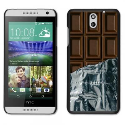 Coque noire pour HTC Desire 610 motif tablette de chocolat