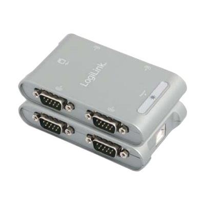 LogiLink USB 2.0 to 4-Port Serial Adapter - seriële adapter