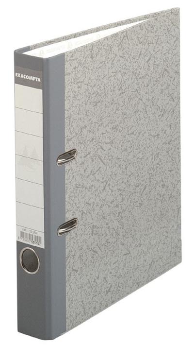 Classeur Exacompta à levier 32x29cm Dos imprimé 50mm Gris