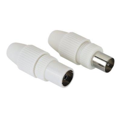 Hama 00044146 Lot De 2 Fiches Antenne À Pince 9,52Mm Mâle/Femelle