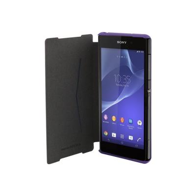 Muvit MFX ultra slim folio - Flip cover voor mobiele telefoon - polyurethaan, polycarbonaat - paars - voor Sony XPERIA Z2