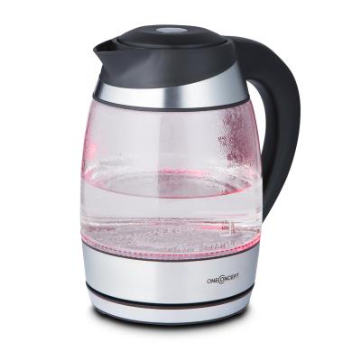 oneConcept Darjeeling 2G Bouilloire électrique sans fil 2200W 1,8L LED verre